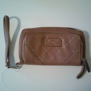 Boho Faux Leather Zip Around Wallet